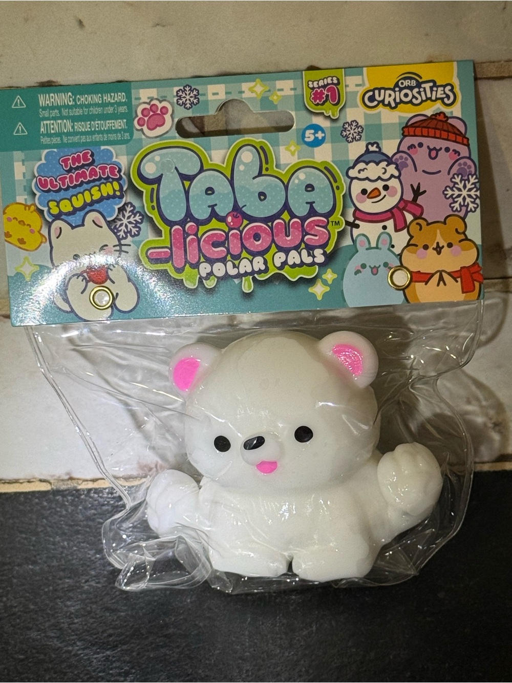 Tabalicious Polar Pals White Squishy Bear Toy by Orb- Holiday edition